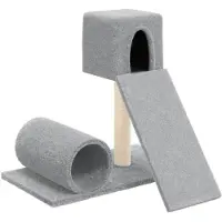 vidaXL Arbre à chat avec colonne à griffer en sisal gris clair 59 cm