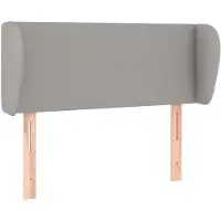 vidaXL Tête de lit avec oreilles gris clair 93x23x78/88 cm Tissu