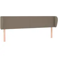 vidaXL Tête de lit avec oreilles taupe 183x23x78/88 cm Tissu