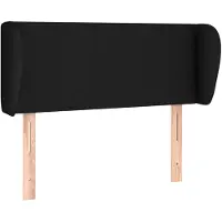 vidaXL Tête de lit avec oreilles Noir 83x23x78/88 cm Tissu