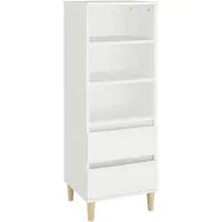 vidaXL Highboard blanc 40x36x110 cm bois composite