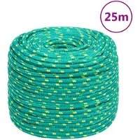 vidaXL Corde de bateau Vert 6 mm 25 m Polypropylène