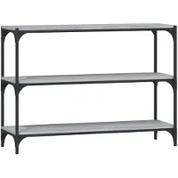 vidaXL Bibliothèque Sonoma gris 100x33x70,5 cm Bois d'ingénierie acier