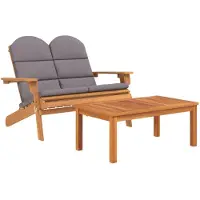 vidaXL Ensemble de salon de jardin 2 pièces Adirondack bois massif acacia