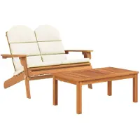 vidaXL Ensemble de salon de jardin 2 pièces Adirondack bois massif acacia