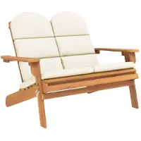 vidaXL Banc de jardin Adirondack avec coussins 126 cm bois massif acacia