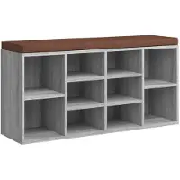 vidaXL Banc à chaussures Sonoma gris 103x30x48 cm Bois d'ingénierie