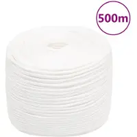 vidaXL Corde de bateau Blanc complet 6 mm 500 m Polypropylène