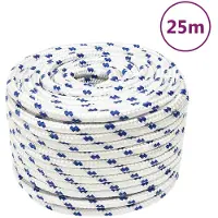 vidaXL Corde de bateau Blanc 14 mm 25 m Polypropylène