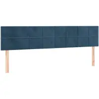 vidaXL Têtes de lit 2 pcs. Bleu foncé 90x5x78/88 cm velours
