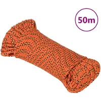 vidaXL Corde de bateau Orange 3 mm 50 m Polypropylène