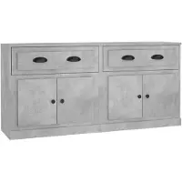 vidaXL Sideboards 2 pcs. Gris béton Bois composite
