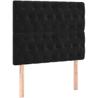 vidaXL Têtes de lit 2 pièces noir 100x7x78/88 cm velours