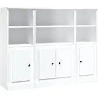 vidaXL Highboards 3 pcs. Blanc Bois composite