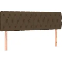 vidaXL Têtes de lit 2 pcs. Marron foncé 72x7x78/88 cm Tissu