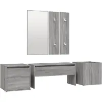 vidaXL Ensemble de meubles de couloir Sonoma gris Bois d'ingénierie