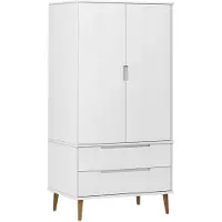 vidaXL Armoire MOLDE Blanc 90x55x175 cm Pin massif