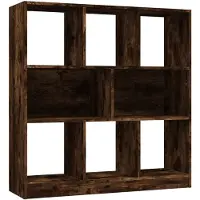 vidaXL Bibliothèque Chêne fumé 97,5x29,5x100 cm Bois d'ingénierie