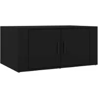 vidaXL Table basse noire 80x50x36 cm bois composite