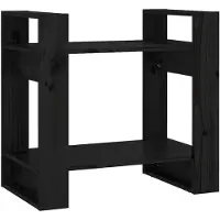 vidaXL Bibliothèque/Séparateur de pièce Noir 60x35x57 cm Pin massif