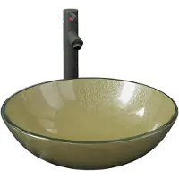 vidaXL Salle de bain lavabo avec robinet et vidage or
