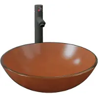 vidaXL Salle de bain lavabo avec robinet et vidage brun