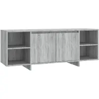 vidaXL Armoire TV Gris Sonoma 130x35x50 cm Bois composite