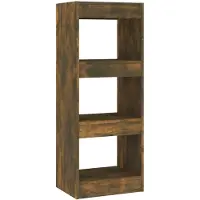 vidaXL Bibliothèque/Séparateur de pièce Chêne fumé Bois d'ingénierie