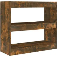 vidaXL Bibliothèque/Séparateur de pièce chêne fumé 80x30x72 cm