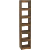 vidaXL Bibliothèque/Séparateur de pièce Chêne fumé 40x30x198 cm