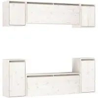 vidaXL Armoires TV 6 pcs. Blanc Pin massif