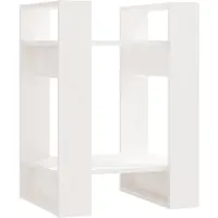 vidaXL Bibliothèque/Séparateur de pièce Blanc 41x35x57 cm Pin massif