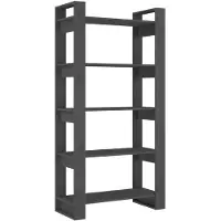 vidaXL Bibliothèque/Séparateur de pièce Gris 80x35x160 cm Bois massif