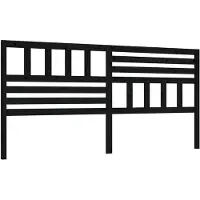 vidaXL Tête de lit noir 186x4x100 cm pin massif