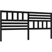 vidaXL Tête de lit noir 206x4x100 cm pin massif