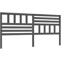 vidaXL Tête de lit Gris 206x4x100 cm Pin massif