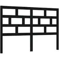 vidaXL Tête de lit noir 146x4x100 cm pin massif