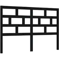 vidaXL Tête de lit noir 126x4x100 cm pin massif
