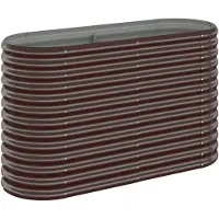 vidaXL Lit surélevé de jardin Acier galvanisé marron