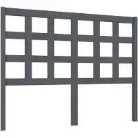 vidaXL Tête de lit Gris 125,5x4x100 cm Pin massif