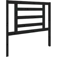 vidaXL Tête de lit noir 96x4x100 cm pin massif