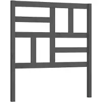 vidaXL Tête de lit Gris 96x4x104 cm Pin massif