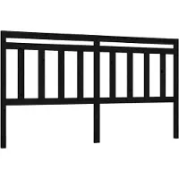 vidaXL Tête de lit noir 186x4x100 cm pin massif