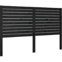 vidaXL Tête de lit noir 126x4x100 cm pin massif