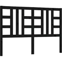 vidaXL Tête de lit noir 166x4x100 cm pin massif