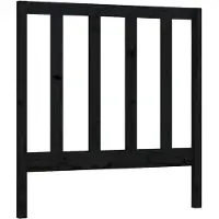 vidaXL Tête de lit noir 95x4x100 cm pin massif