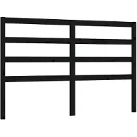 vidaXL Tête de lit noir 146x4x100 cm pin massif