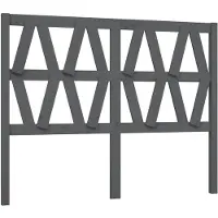 vidaXL Tête de lit Gris 126x4x100 cm Pin massif