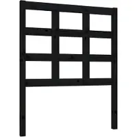 vidaXL Tête de lit noire 80,5x4x100 cm pin massif