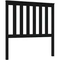 vidaXL Tête de lit noir 96x6x101 cm pin massif